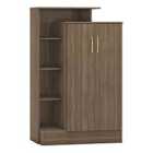 Seconique Nevada Petite Open Shelf Wardrobe - Rustic Oak Effect
