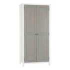 Seconique Vermont 2 Door Wardrobe - White/Grey