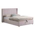 Seconique Amelia 4'6" Plus Bed - Pink Velvet Fabric