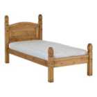Seconique Corona 3' Low End Bed - Distressed Waxed Pine