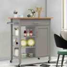 Living and Home Medium Catering Trolley Cart With Drawer And Cabinet