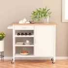Living and Home Modern Kitchen Island Trolley With Drawer And Cabinet