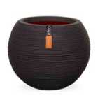 Capi Europe Vase ball Rib NL 40x32 black