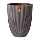 Capi Europe Vase elegant low Groove NL 34x46 anthracite
