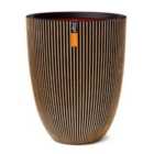 Capi Europe Vase elegant low Groove NL 34x46 black gold