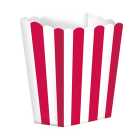 Popcorn Boxes 6cm Red 5 per pack