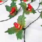 The Christmas Workshop Holly Sprigs with Light-Up LED Berries