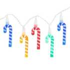 The Christmas Workshop Multi-Coloured Mini Candy Cane String Lights