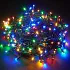 500 LEDs Multicolour Fairy String Lights Cool White Indoor/Outdoor Green Cable 8 Modes Mains Powered Memory Auto Timer