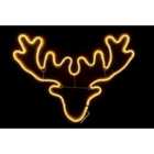 SHATCHI Stag Head Neon Effect Rope Light Silhouette Double Side 90 Warm White LEDs Christmas Outdoor