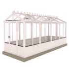 Shire 6 ft x 16 ft Holkham Greenhouse Painted Pink