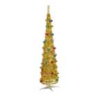 The Christmas Workshop 88210 6ft Pre-Lit Gold Artificial Christmas Tree
