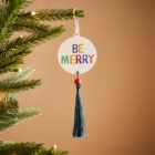 Be Merry Hanging Decoration with Tassel