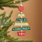 Merry Christmas Hanging Tree Decoration