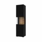 ARTE- N Ava 05 Tall Display Cabinet - Oak Wotan/Black