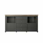 ARTE- N Evora 25 Sideboard Cabinet- Green/Oak Lefkas