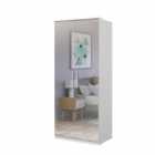 ARTE- N Optima 58 2 Door Mirrored Wardrobe- White Matt/ White Gloss