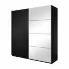 ARTE- N Beta Sliding Door Wardrobe - White/Black, 200Cm