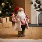 Striped Standing Santa, 18 inch