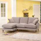 Artemis Home Duval Left Hand Facing Velvet Corner Sofa - Grey