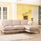 Artemis Home Duval Large Right Hand Facing Velvet Corner Sofa - Silver