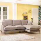 Artemis Home Duval Large Right Hand Facing Velvet Corner Sofa - Grey