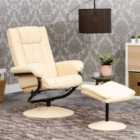 Artemis Home Avenal Swivel Recliner With Massage And Heat - Cream