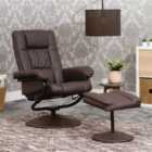 Artemis Home Avenal Swivel Recliner With Massage And Heat - Brown