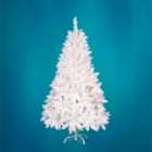 Abaseen 6FT White Artificial Christmas Tree, 800 Tips Xmas Tree Easy Assembly Foldable Reusable Strong Stand, Indoor Outdoor Decor