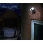 NiteSafe Twin Floodlight Motion Activated LED Outdoor Wireless Battery Operated Security Light