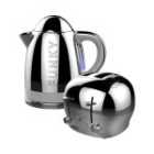 FUNKY Retro Kettle + Toaster breakfast set 1.7L easy pour kettle large deep + wide toaster Chrome