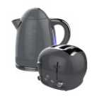 FUNKY Retro Kettle + Toaster breakfast set 1.7L easy pour kettle large deep + wide toaster Grey