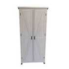 Jack Stonehouse Tall Wooden Garden Storage Cabinet - Grey