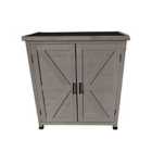 Jack Stonehouse Small Wooden Garden Storage Cabinet - Grey