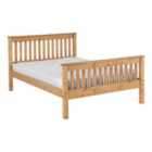 Seconique Monaco 4'6" High End Bed - Distressed Waxed Pine
