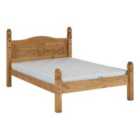 Seconique Corona 4'6" Low End Bed - Distressed Waxed Pine