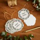 Pack of 8 Recyclable Wreath Gift Tags