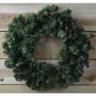 18 inch / 46cm Plain Wreath with 120 Tips In Green Christmas Festive