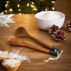 Pack of 2 Evergreen Etched Wooden Spoons