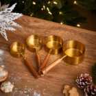 Set of 4 Gold Measuring Cups