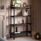 Gallery Direct Oxford Open Display Black 1200x400x1600mm