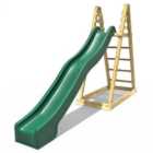 Rebo Children's Wooden Free Standing 10ft Kids Water Slide - Green