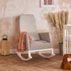 Obaby High Back Rocking Chair - Silver/Stone