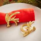 Set of 2 Gold Stag Napkin Rings