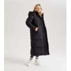 Urban Bliss Black Hooded Maxi Puffer Coat