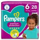 Pampers Premium Protection Size 6, 28 Nappies, 13kg+, Essential Pack 28 per pack
