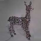 98CM Grey Wicker Light Up Christmas Reindeer Doe with 230 White or Warm White LEDs