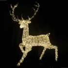 2M Grey Wicker Light Up Christmas Grand Reindeer Stag with 350 White or Warm White LEDs
