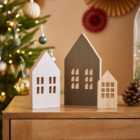 Set of 3 Houses Ornaments