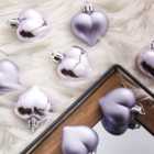 Pack of 8 Heart Baubles